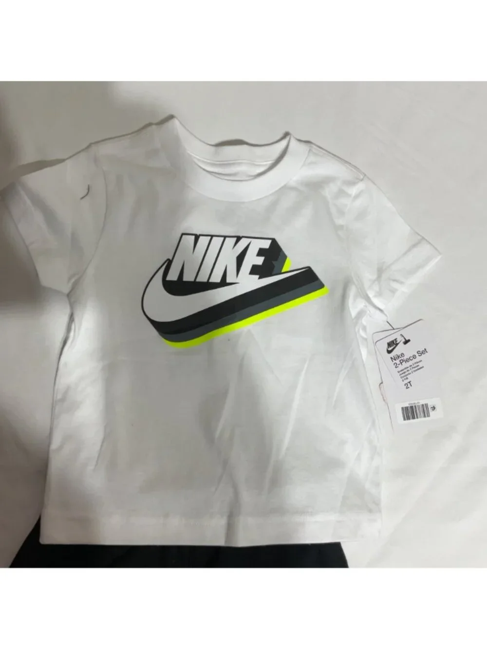 Nike Toddler Boys 2-Piece Logo Tee & Jogger Pants Set White/Black Size 2T